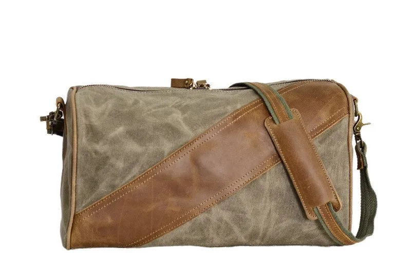 DeeWax™ Duffle bag aus gewachste Canvas & Leder. Unisex