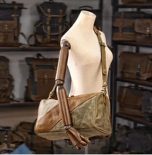 DeeWax™ Duffle bag aus gewachste Canvas & Leder. Unisex