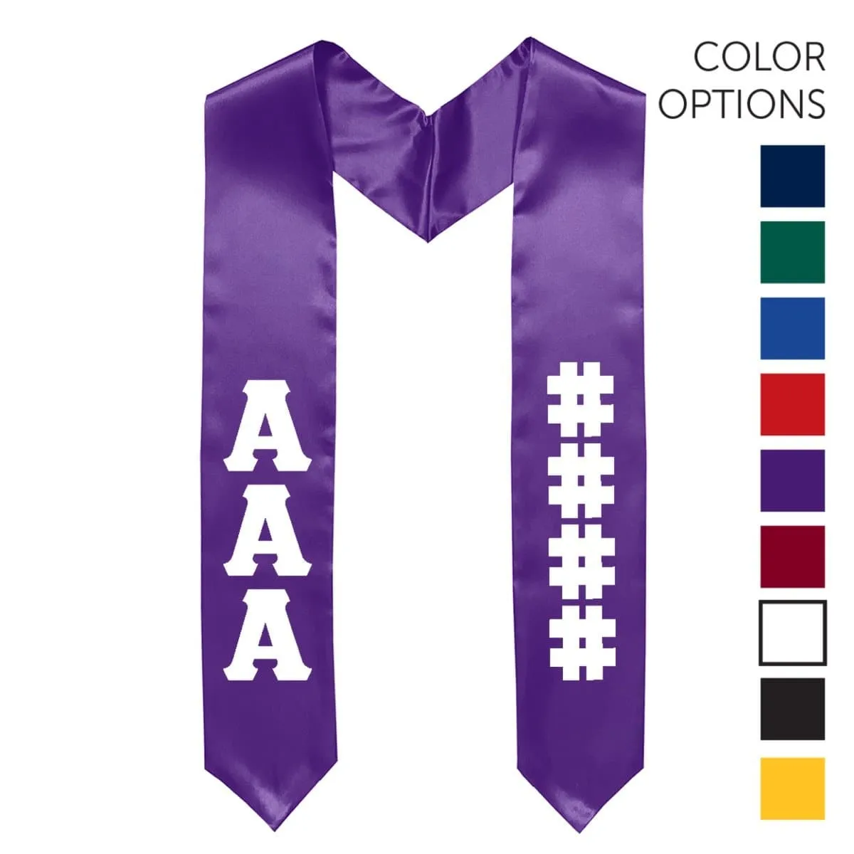 Delta Sig Pick Your Own Colors Graduation Stole