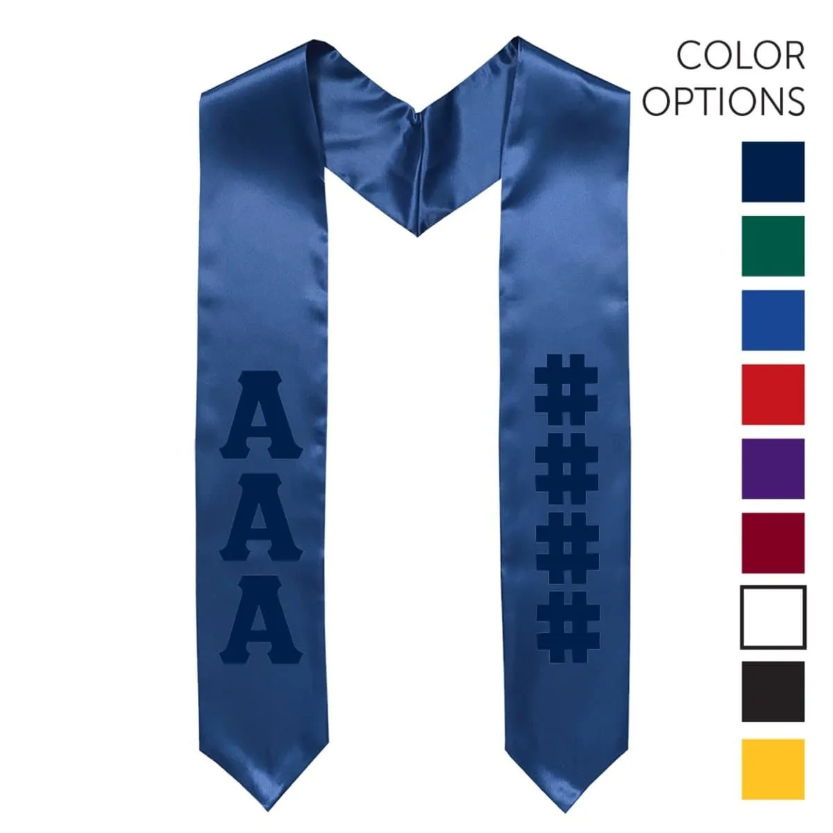 Delta Sig Pick Your Own Colors Graduation Stole