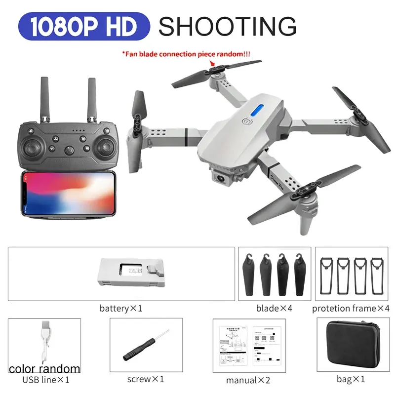 E88Pro RC Drone – Foldable 4K Professional with Wide-Angle Camera