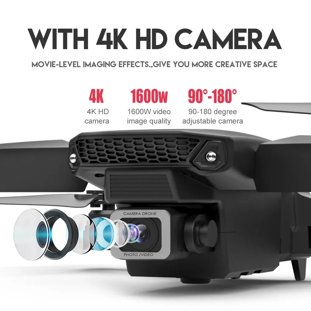E88Pro RC Drone – Foldable 4K Professional with Wide-Angle Camera