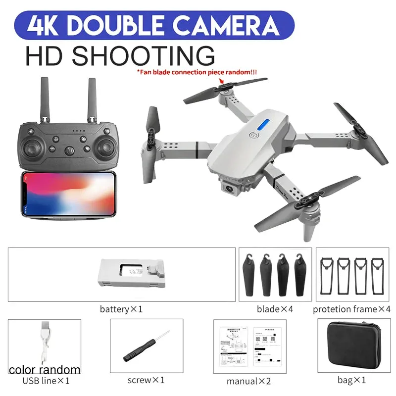 E88Pro RC Drone – Foldable 4K Professional with Wide-Angle Camera