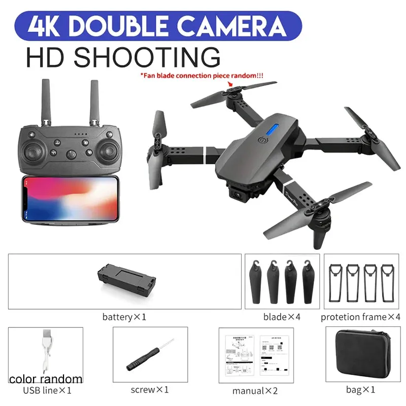 E88Pro RC Drone – Foldable 4K Professional with Wide-Angle Camera