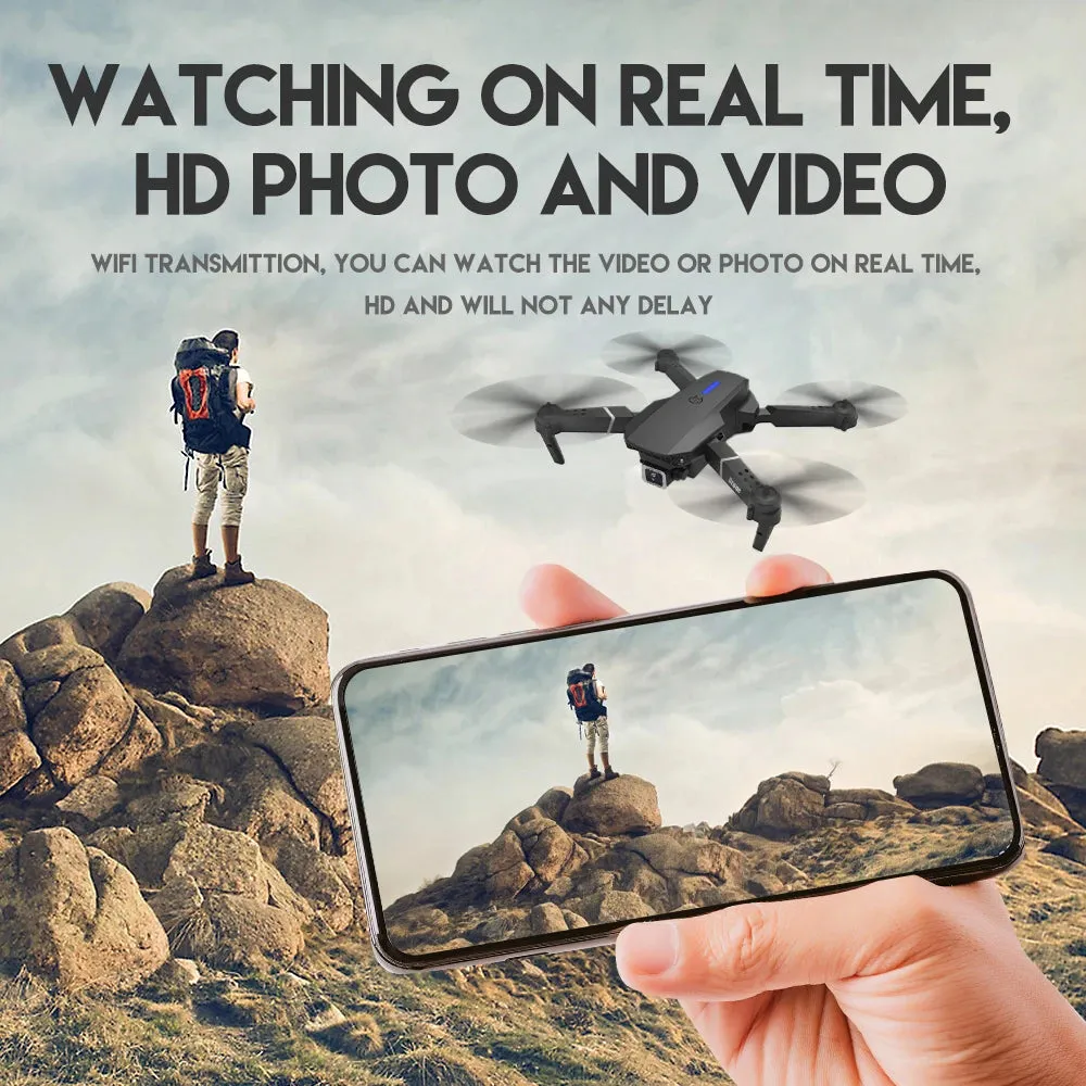 E88Pro RC Drone – Foldable 4K Professional with Wide-Angle Camera