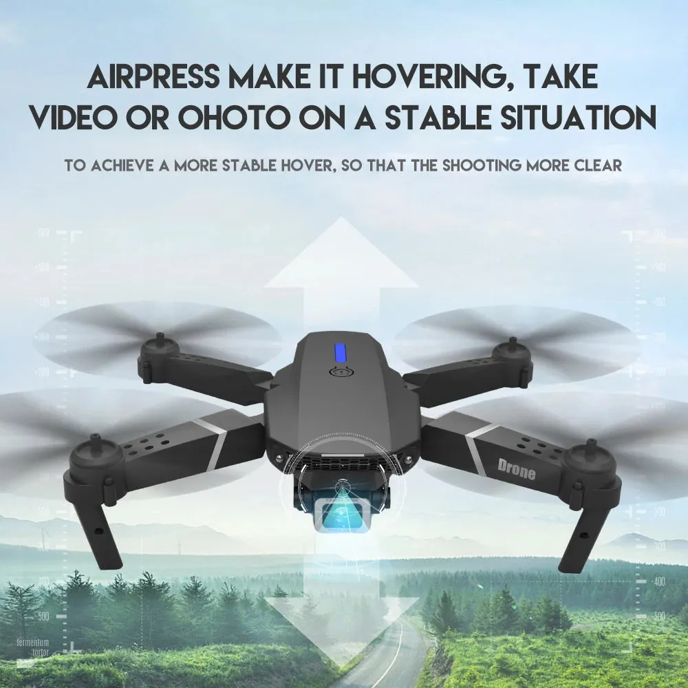 E88Pro RC Drone – Foldable 4K Professional with Wide-Angle Camera