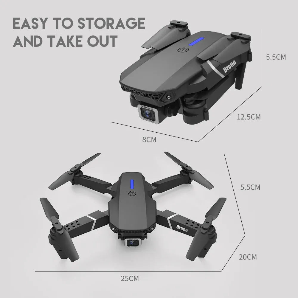 E88Pro RC Drone – Foldable 4K Professional with Wide-Angle Camera
