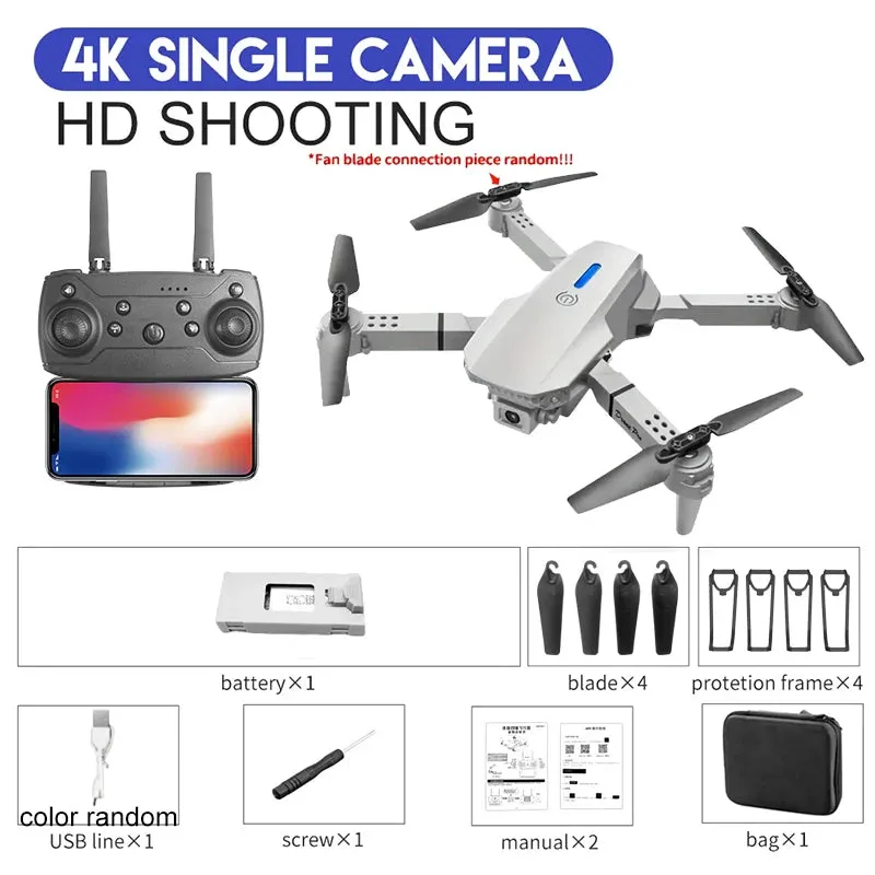 E88Pro RC Drone – Foldable 4K Professional with Wide-Angle Camera