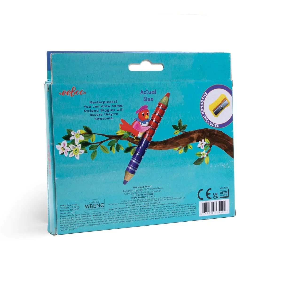 eeBoo Biggie Color Pencils: Woodland Friends