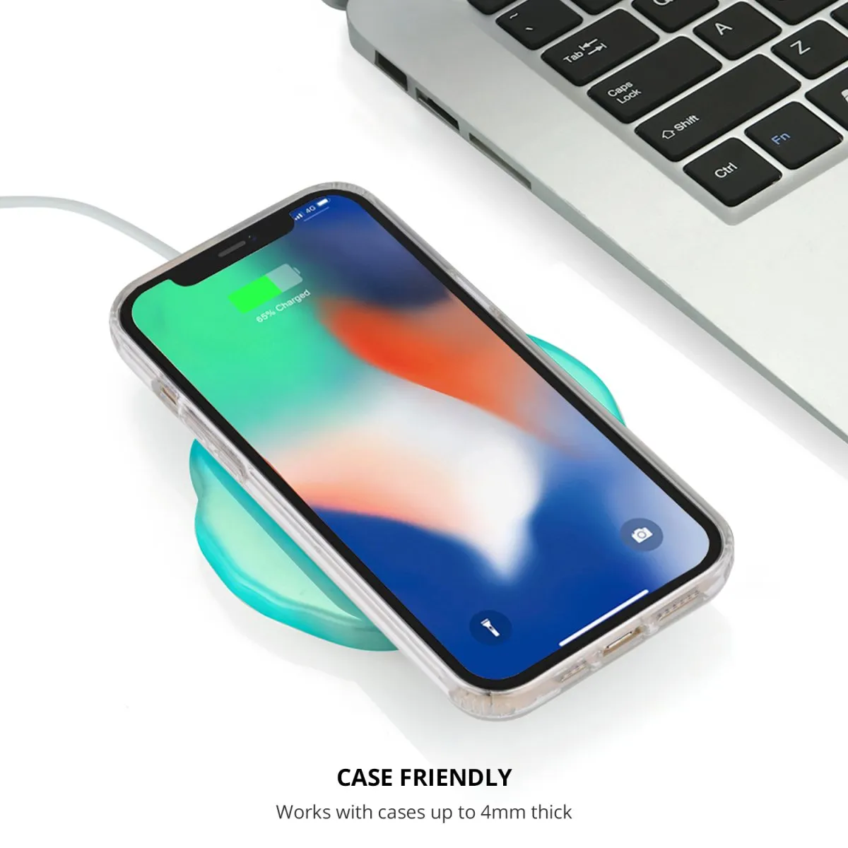 Ellie Rose - Wireless Charger - Aqua Crystal Holographic