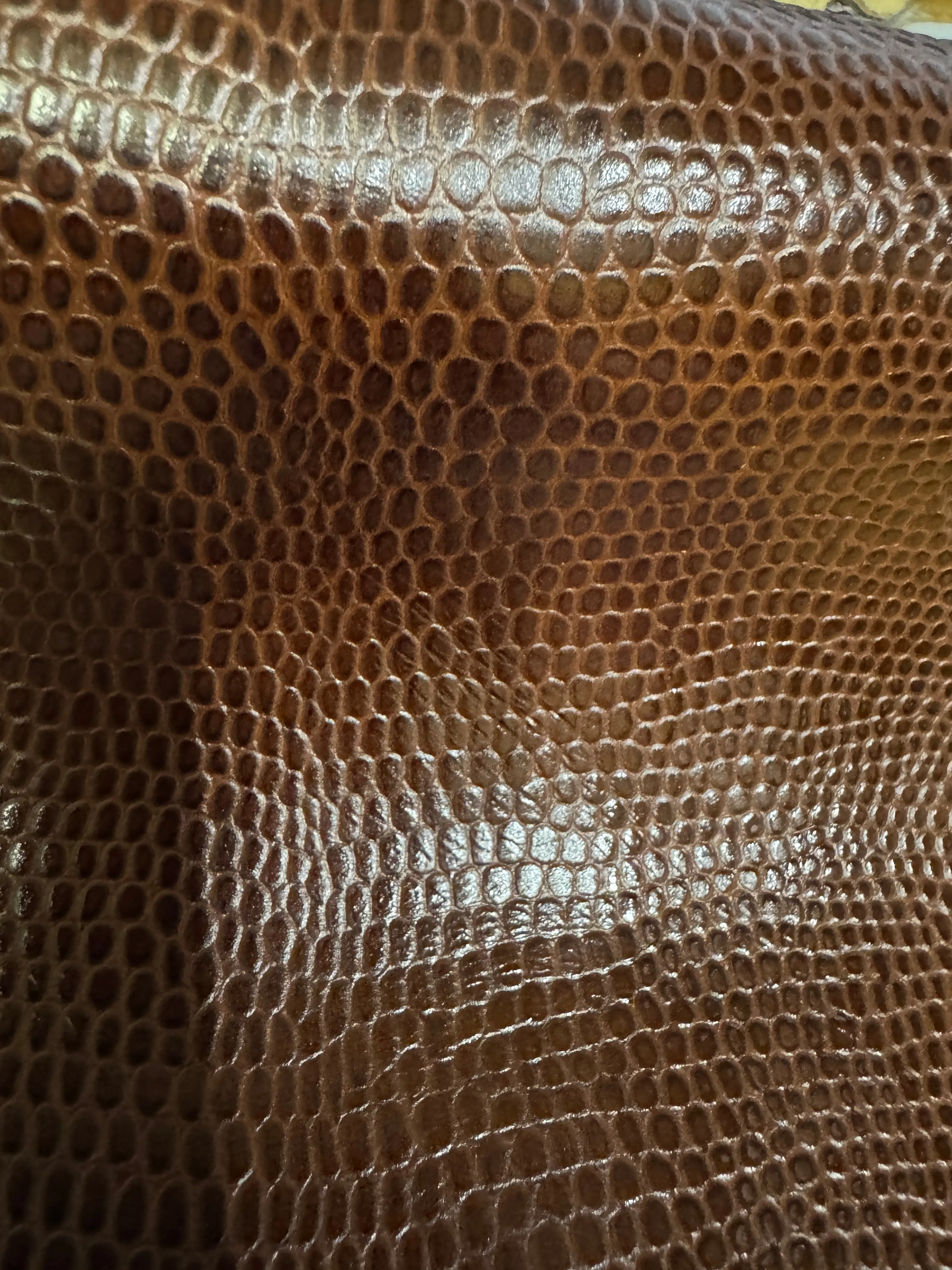 Embossed Lizard Gem Saddle Leather