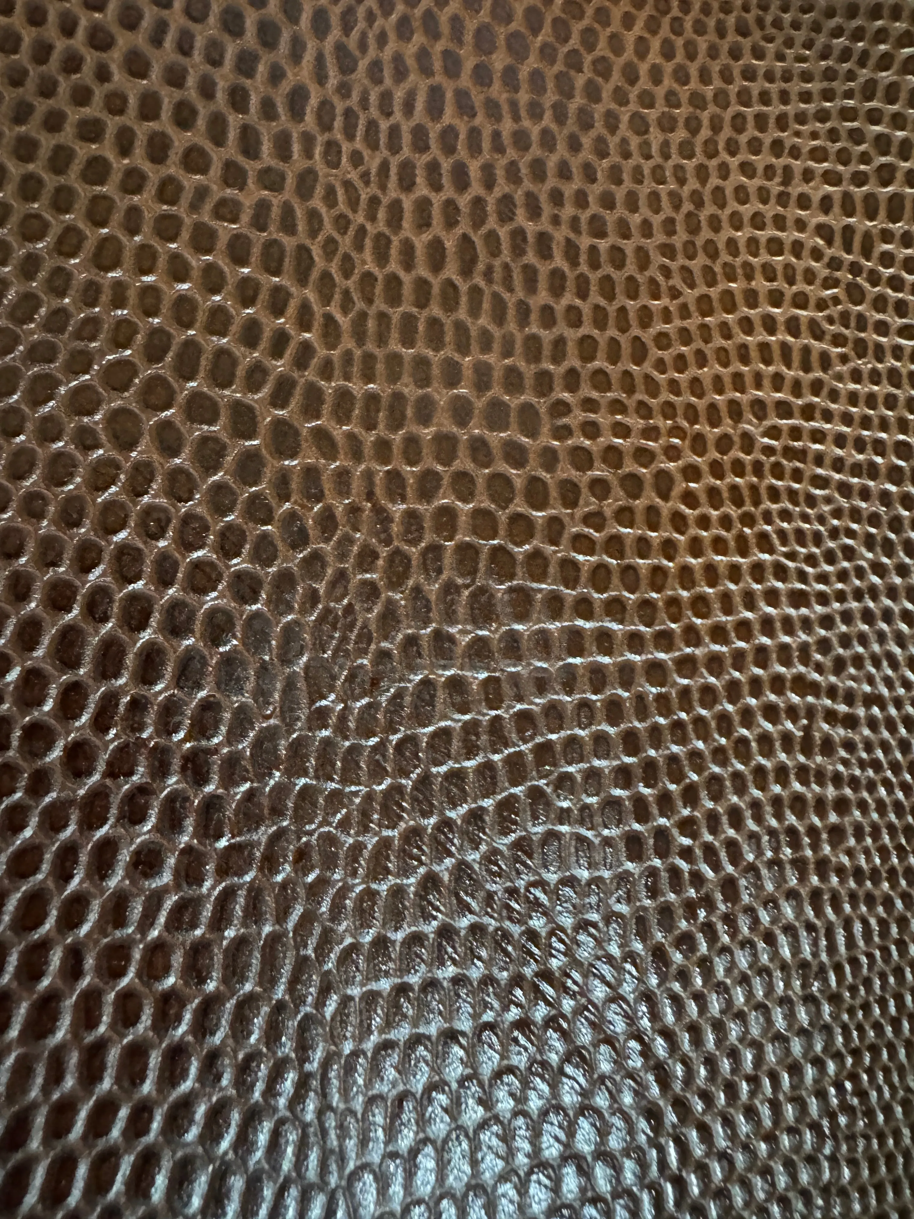 Embossed Lizard Gem Saddle Leather