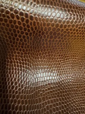Embossed Lizard Gem Saddle Leather