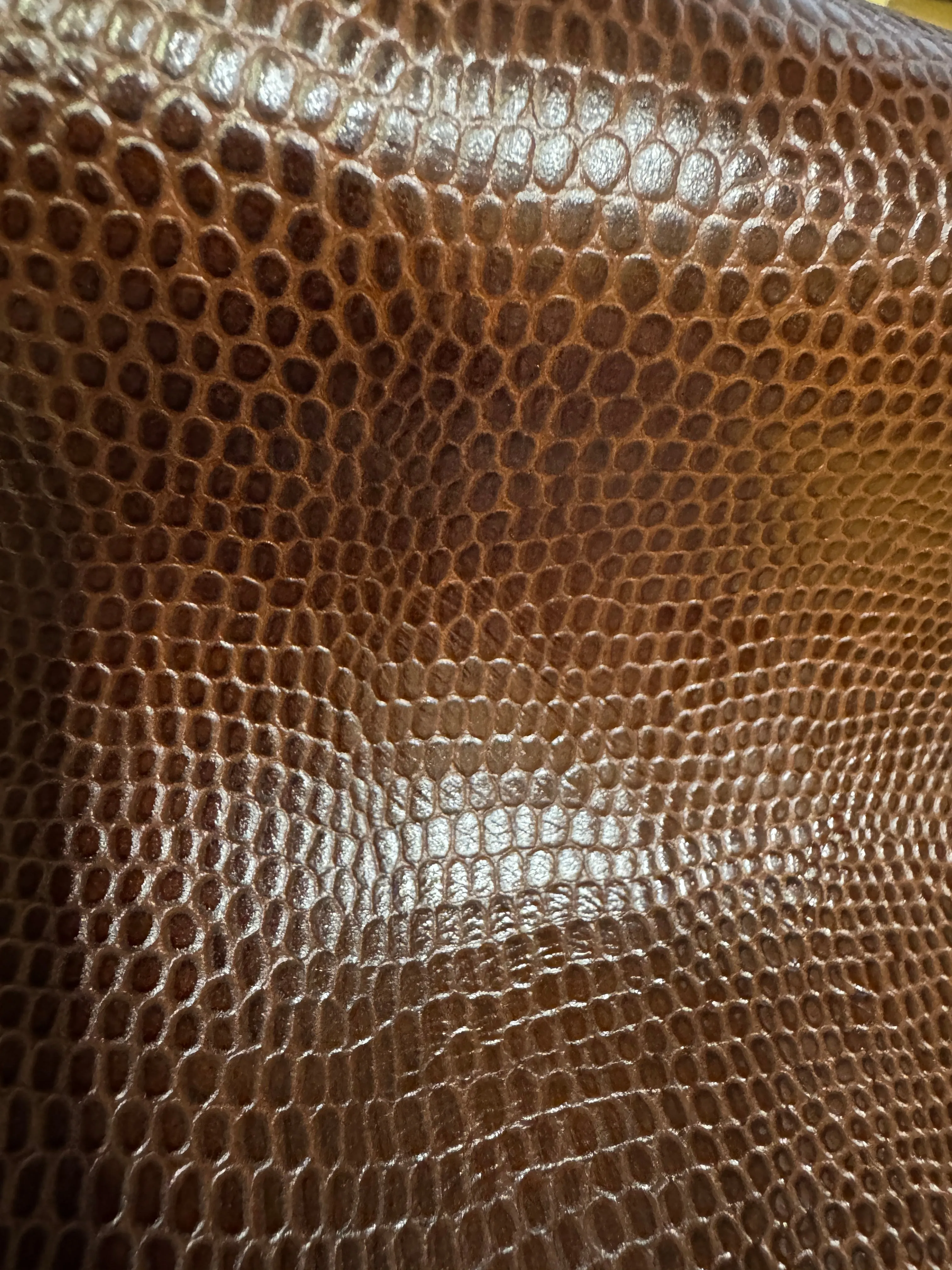 Embossed Lizard Gem Saddle Leather