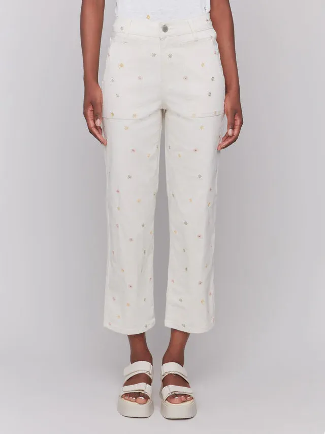 Embroidered Pork Chop Pocket Pant C5632