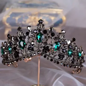 European Crystal Tiaras Vintage Rhinestone Pageant Crown  Wedding Hair Jewelry Accessories