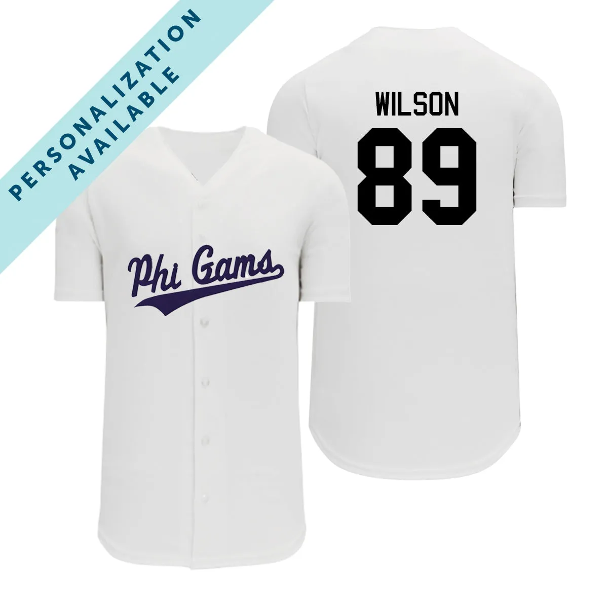 FIJI Personalized White Mesh Baseball Jersey