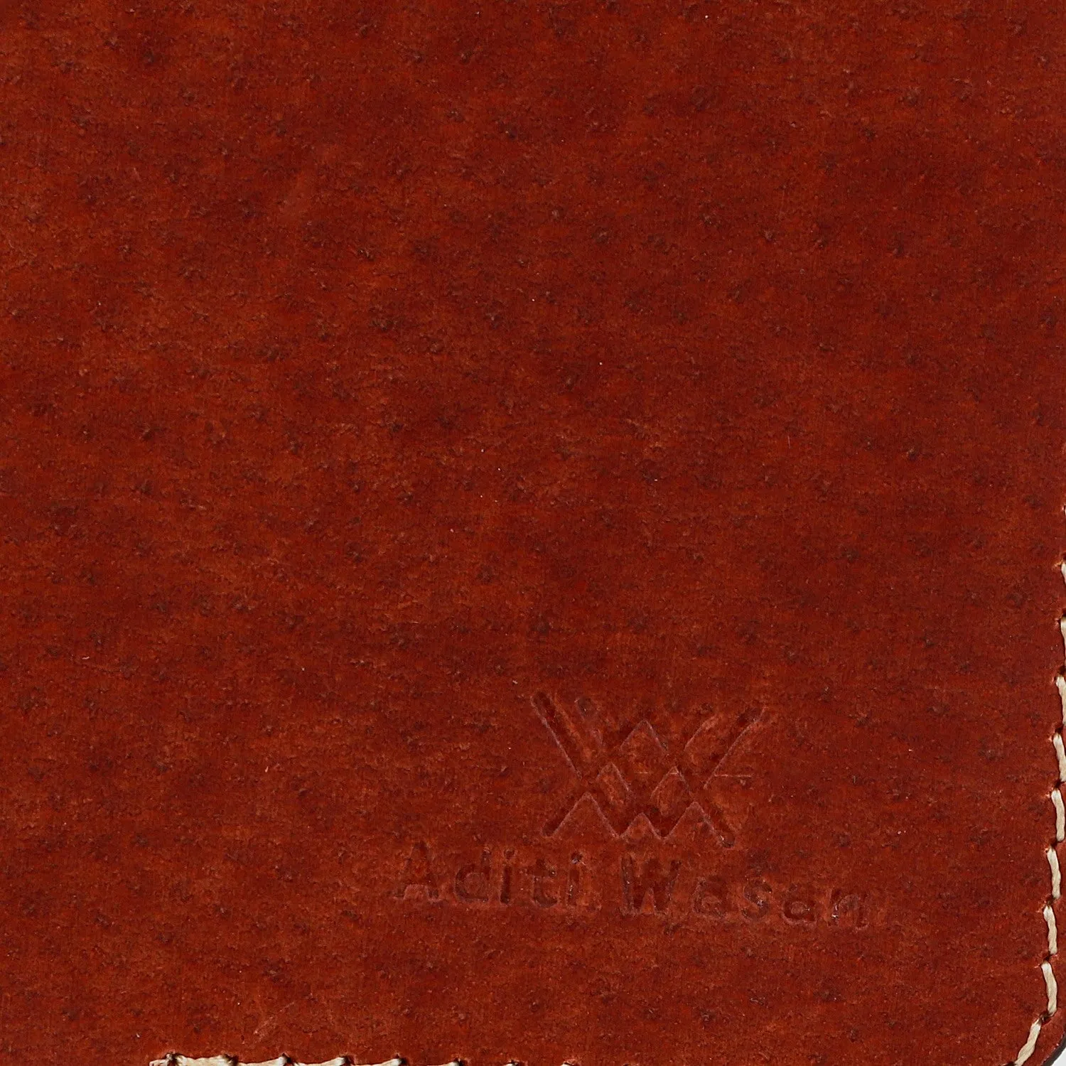 Genuine leather two-tone brown cardholder