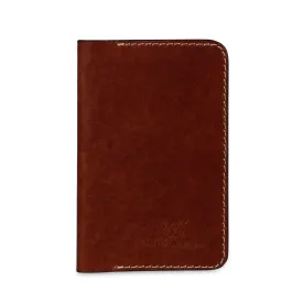 Genuine leather two-tone brown cardholder
