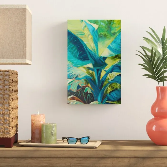 'Green Banana Duo I' Painting on Wrapped Canvas *AS IS #1145HW