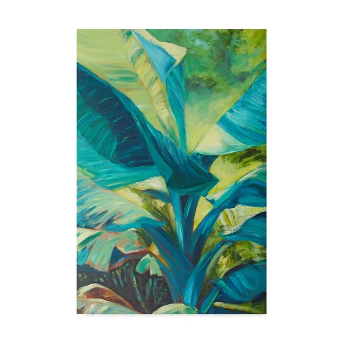 'Green Banana Duo I' Painting on Wrapped Canvas *AS IS #1145HW