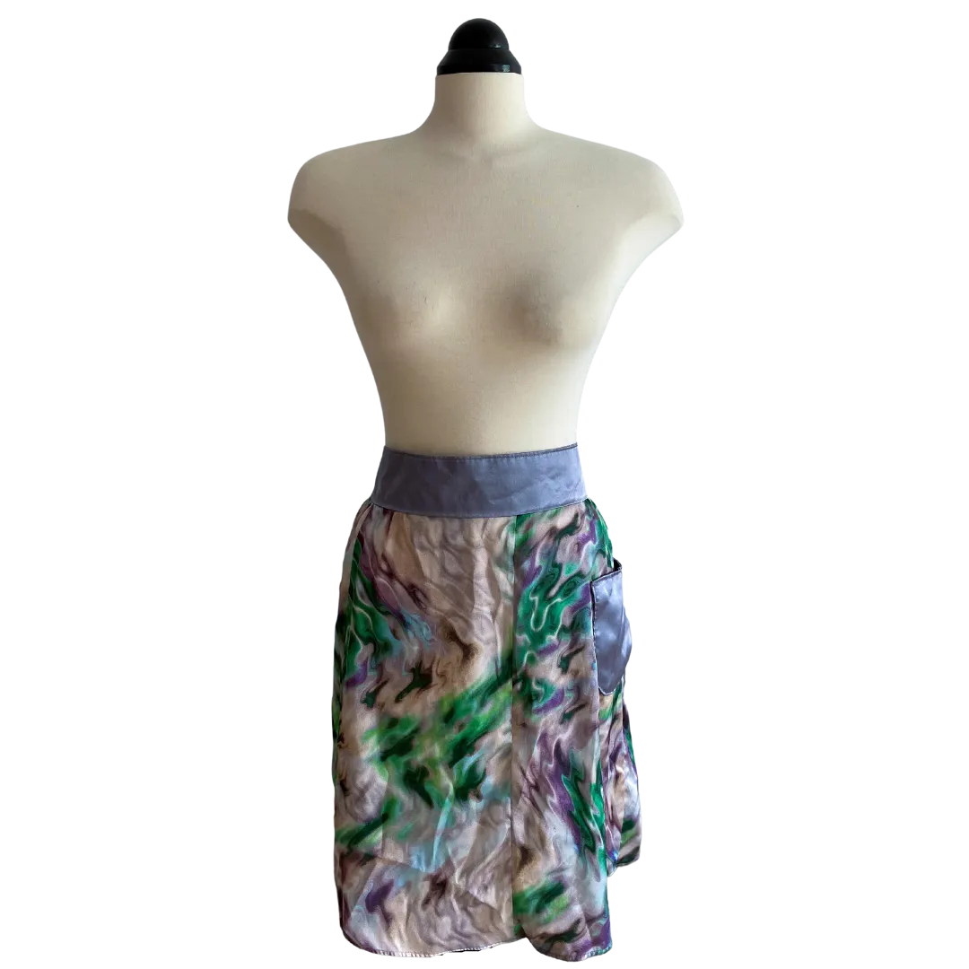 Groovy Satin Half Apron