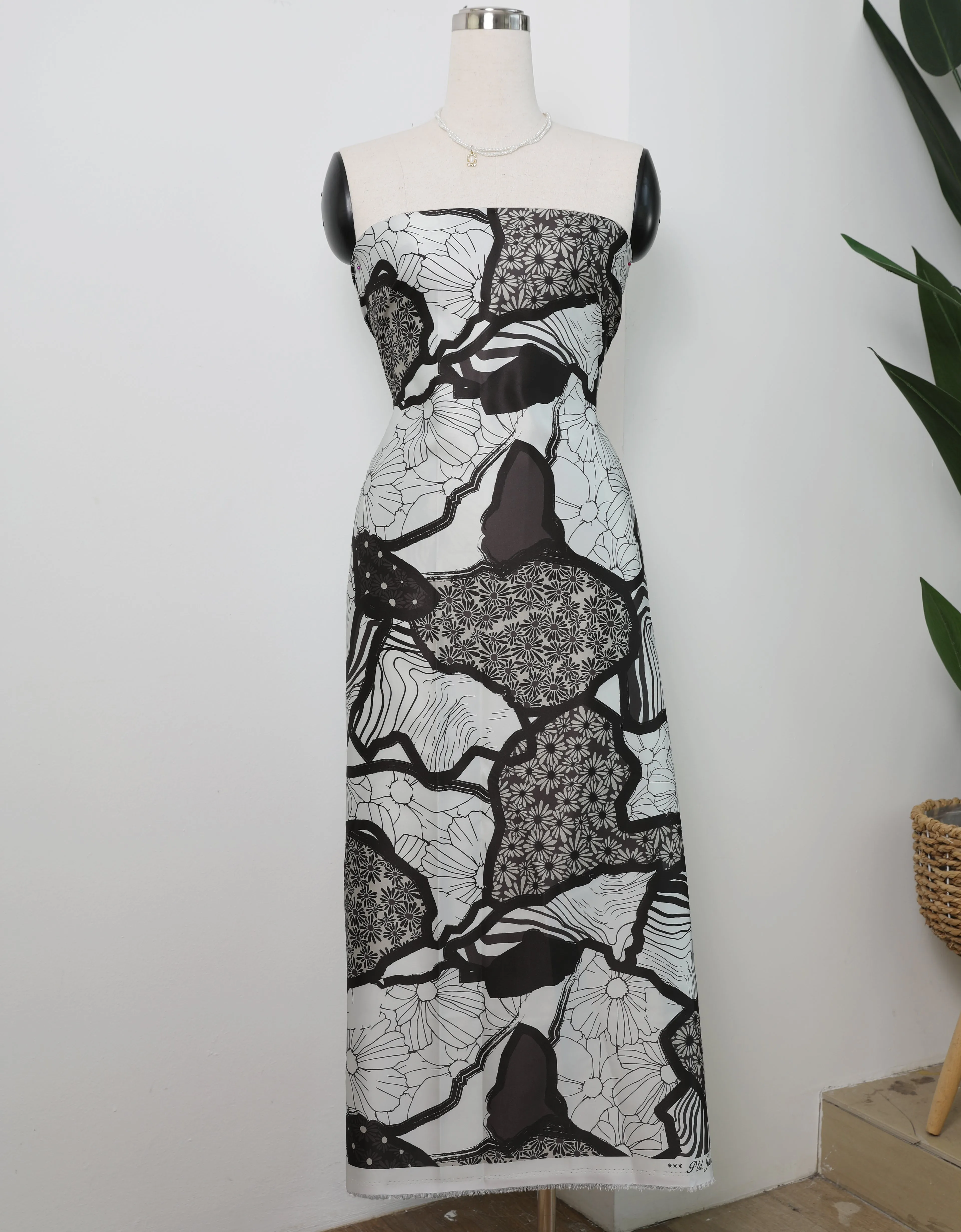 JASMINE SATIN (OFF WHITE   DARK BROWN)