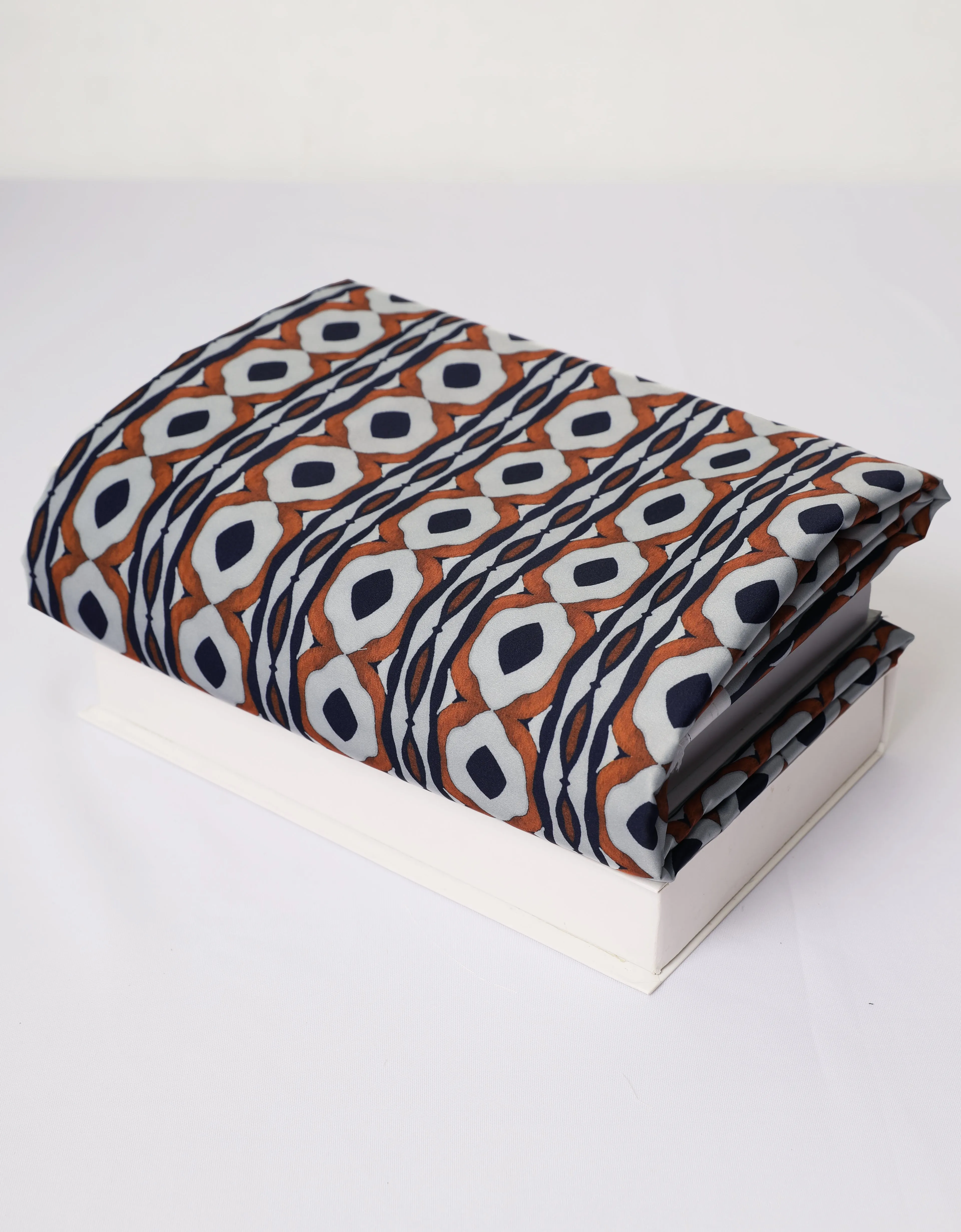 JASMINE SATIN (SILVER GREY   NAVY BLUE)
