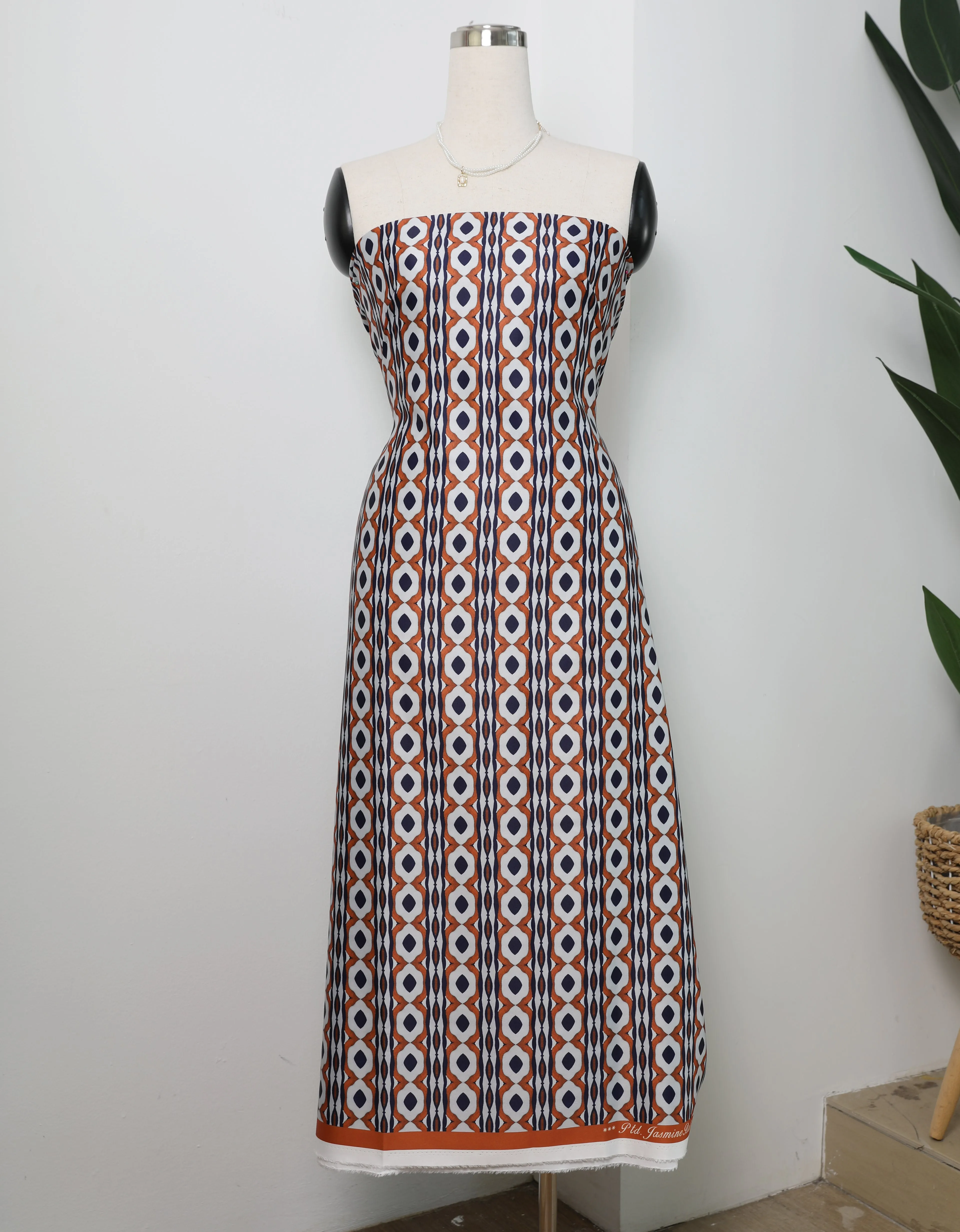 JASMINE SATIN (SILVER GREY   NAVY BLUE)