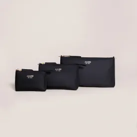 Jujube 3-Piece Pouch Clutch Purse Set | Black
