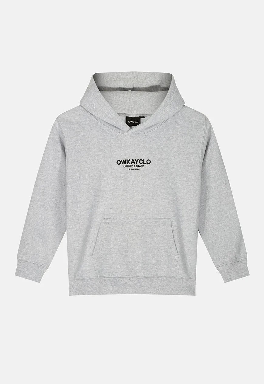 KIDS HOODIE BRAND - GREY