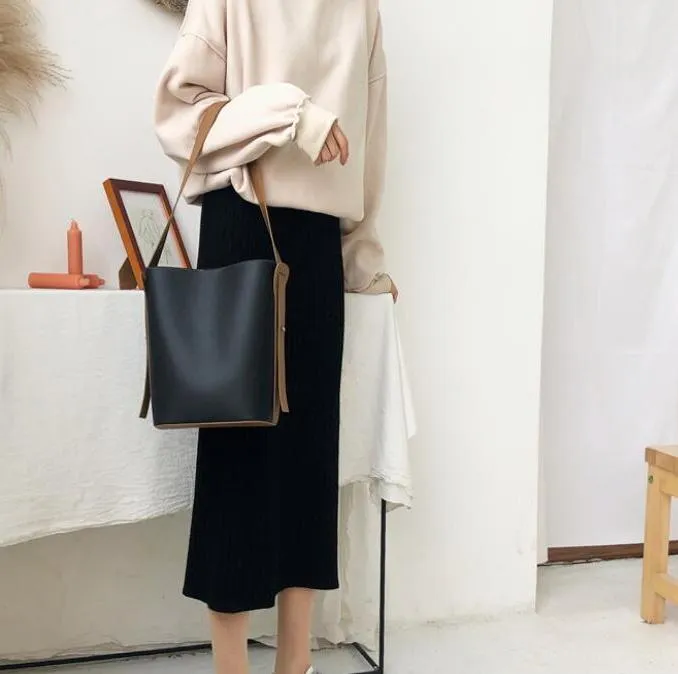 [Korean Style] Casa Minimal Bucket Shoulder Bag