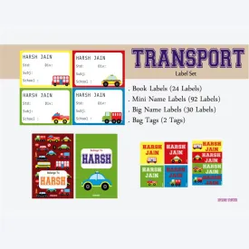 Label Set - Transport, 146 labels and 2 bag tags
