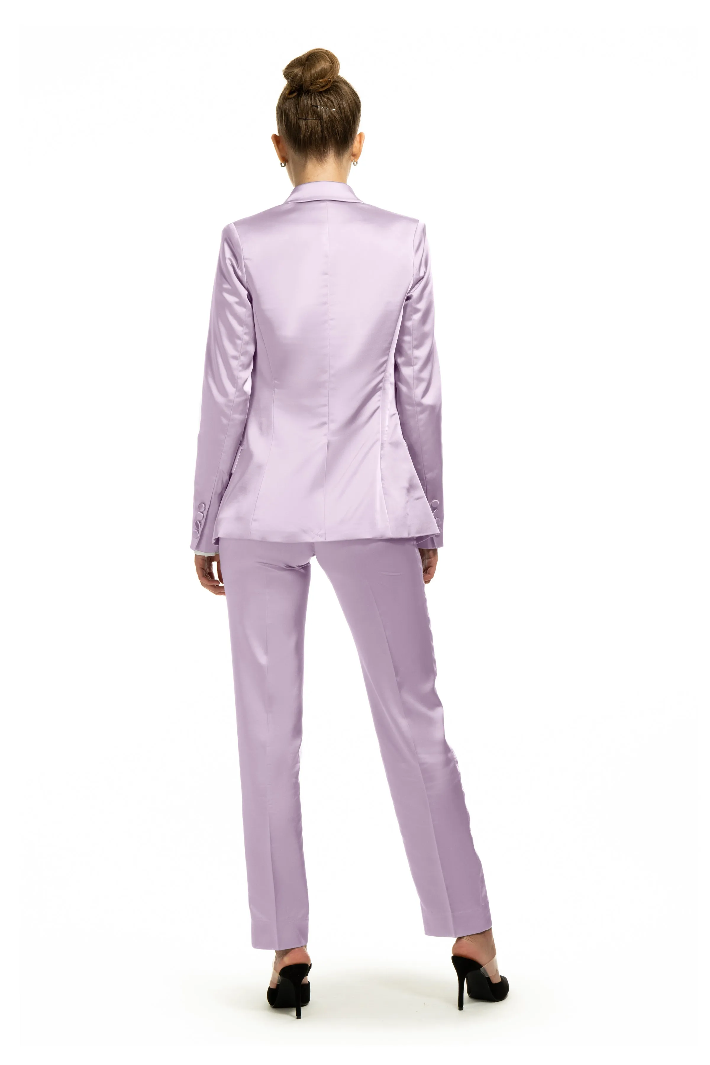 Lavender Satin Peak Lapel Tuxedo Jacket
