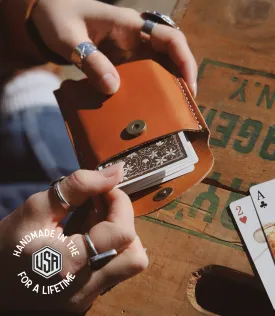Leather Playing Card Case - USA Made