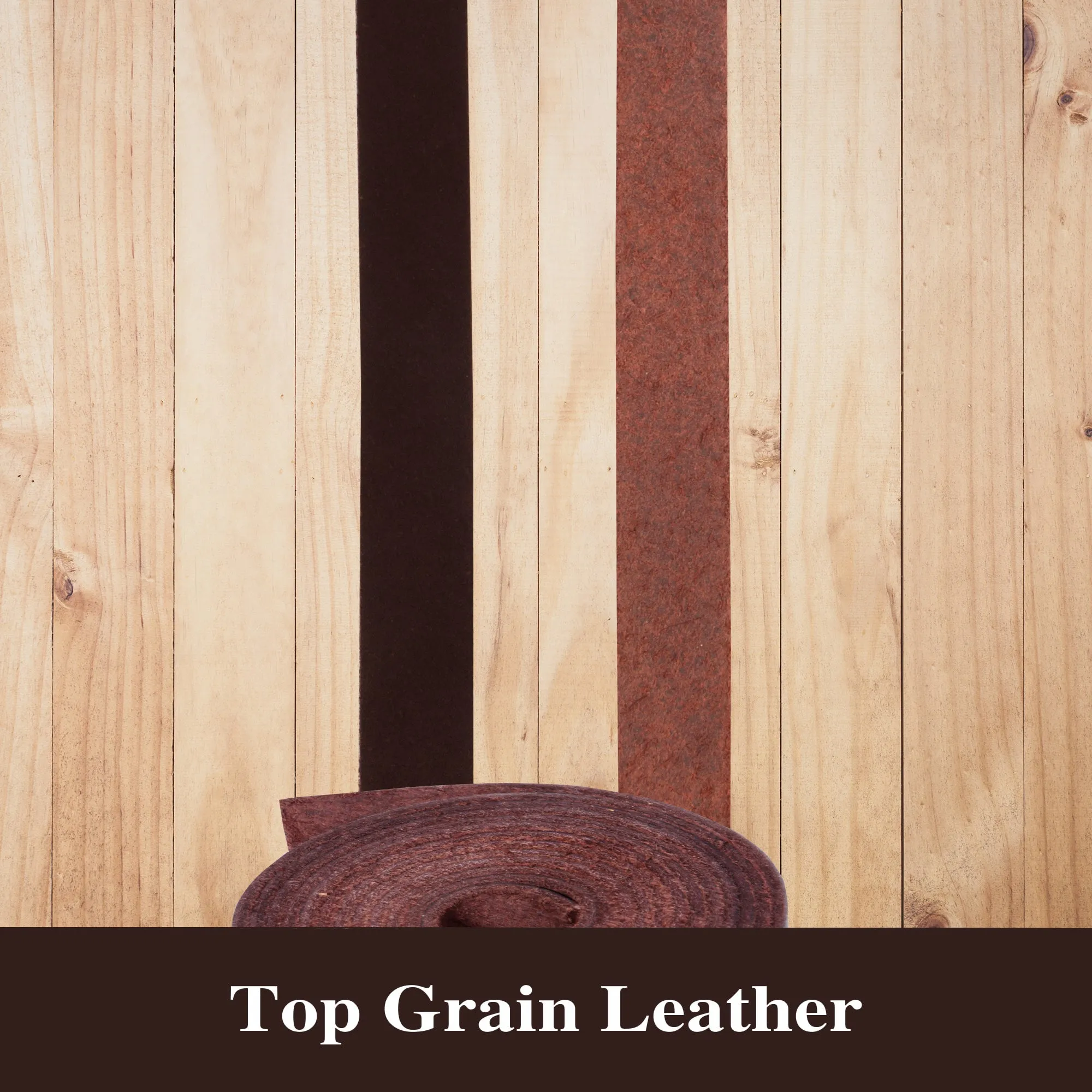 Leather Strap - Full Grain Buffalo Leather Strips for Crafts - 0.5" x 60" - Dark Brown