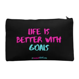 'Life is Better with Goals' Accessories Bag