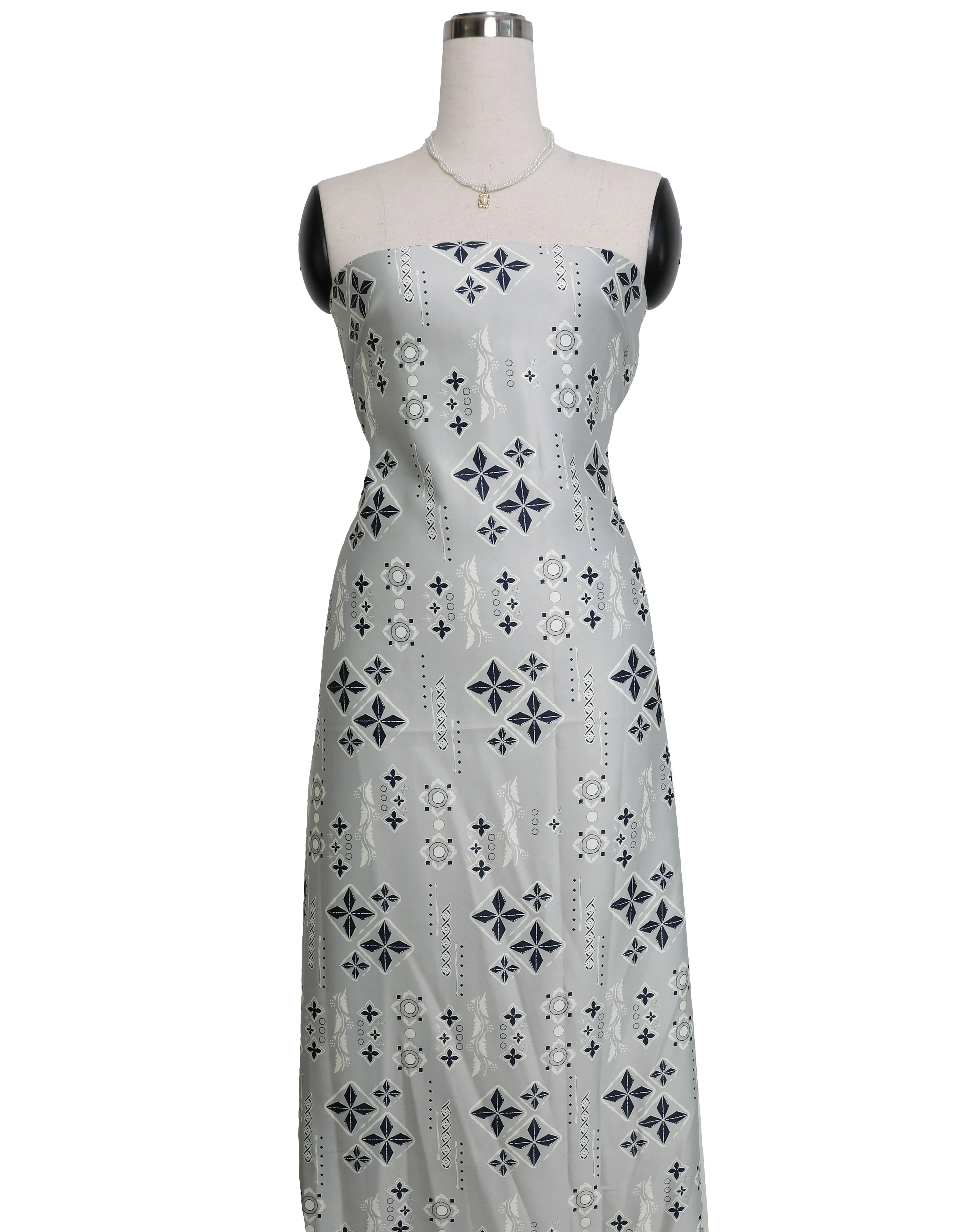LIORA SATIN (SILVER GREY   NAVY BLUE)