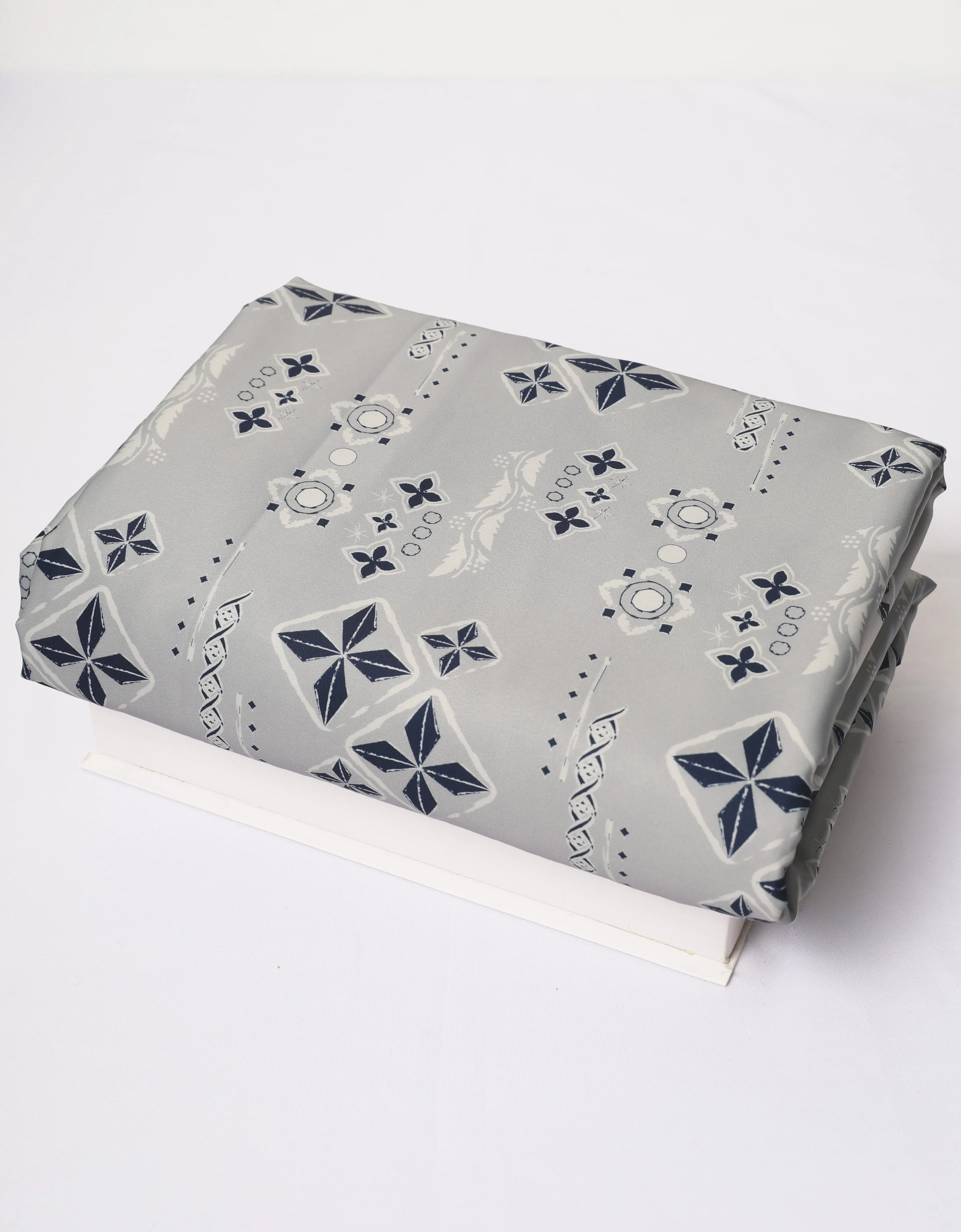 LIORA SATIN (SILVER GREY   NAVY BLUE)