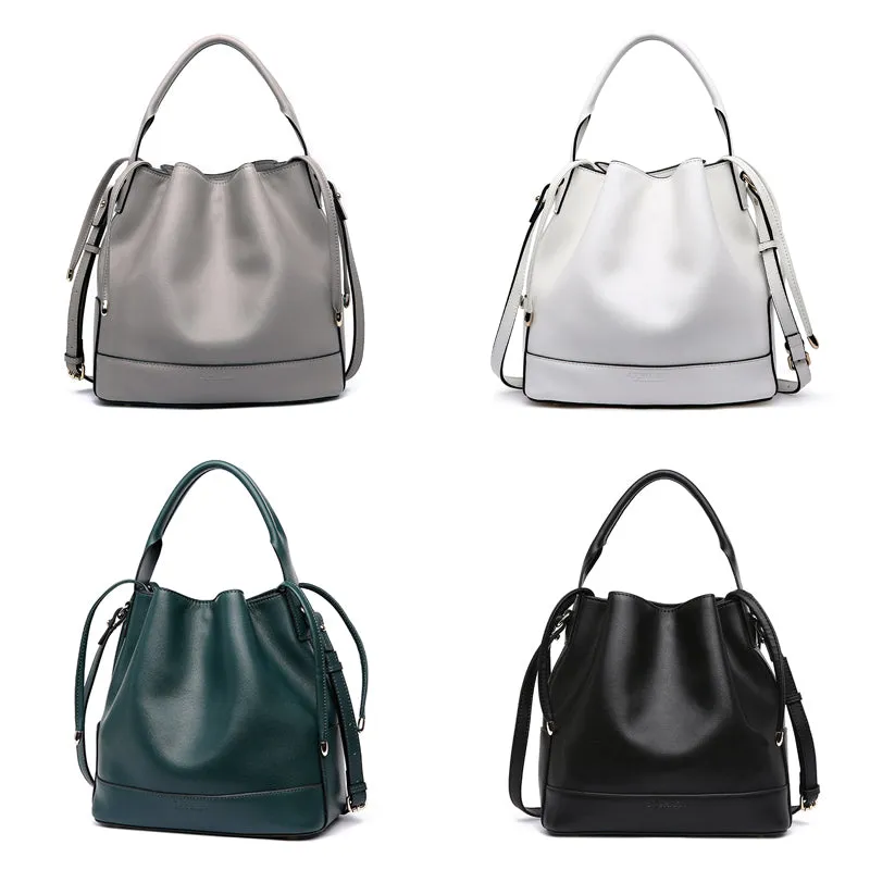 Luxury Fashion Great Everyday Handbags Women  Genuine Leather Bucket Bags Designer Messenger Shoulder Crossbody Bags