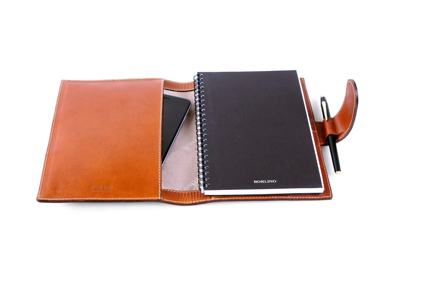 Medium-Size Vachetta Strap Padfolio - Terra