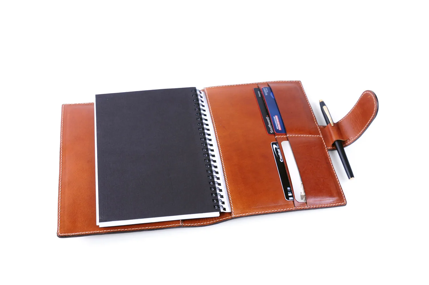 Medium-Size Vachetta Strap Padfolio - Terra