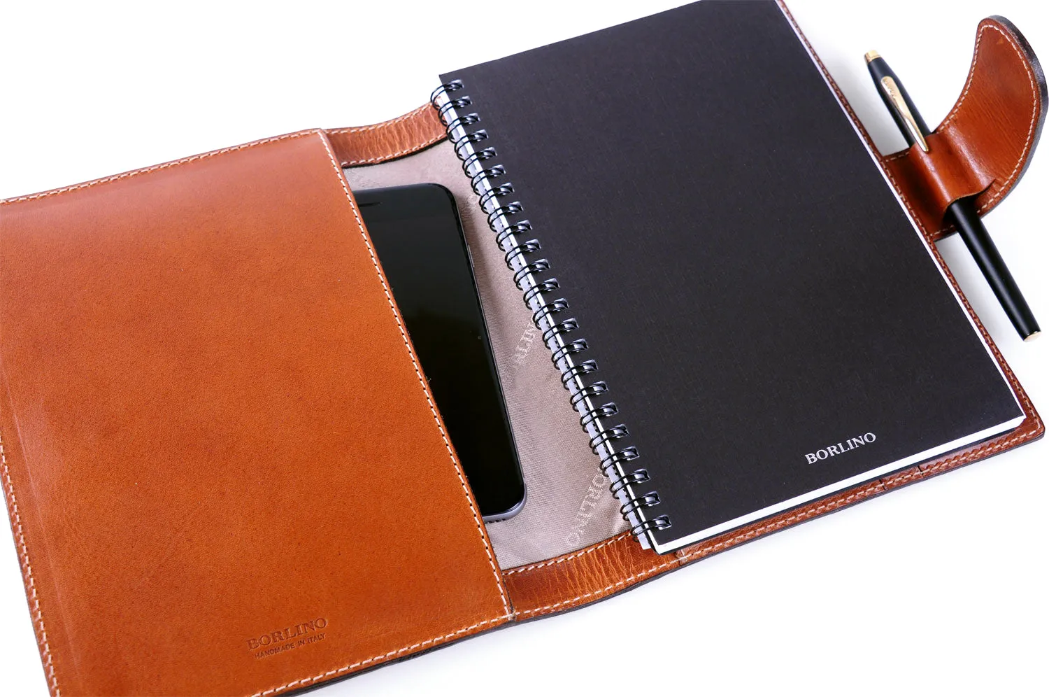 Medium-Size Vachetta Strap Padfolio - Terra