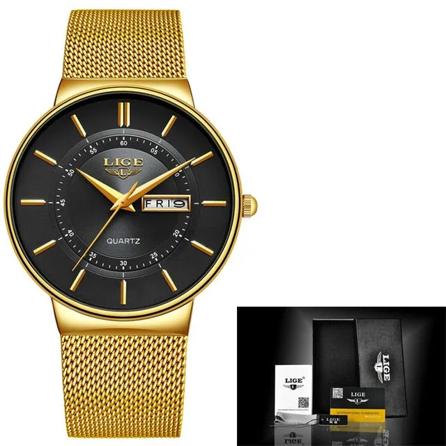 Mens Watches LIGE Top Brand Luxury.