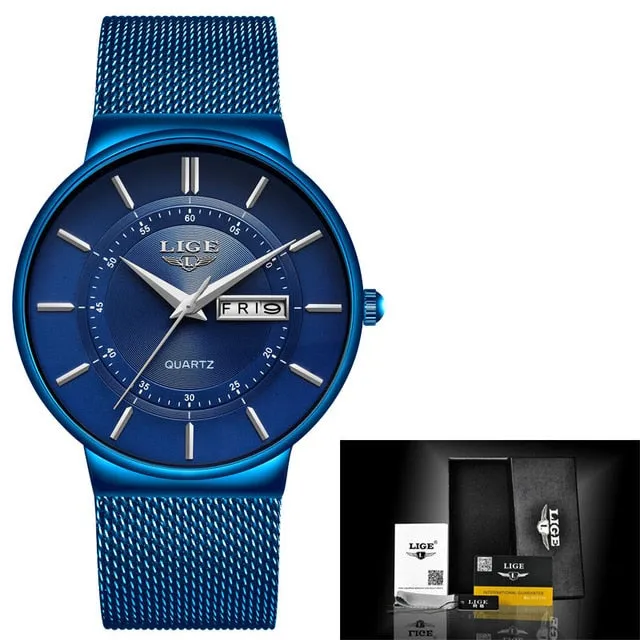 Mens Watches LIGE Top Brand Luxury.