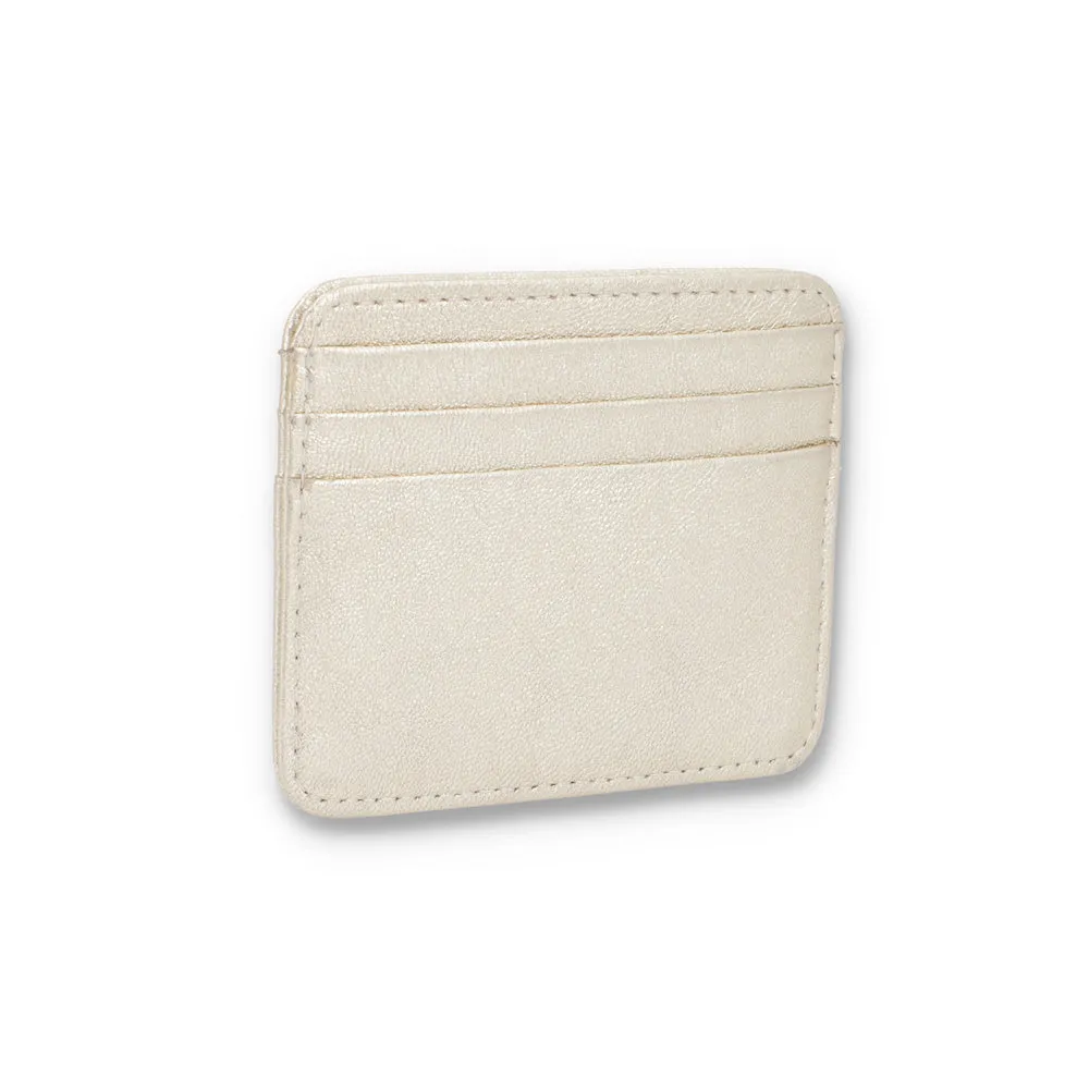 Metallic Golden Razor Wallet & Cardholder