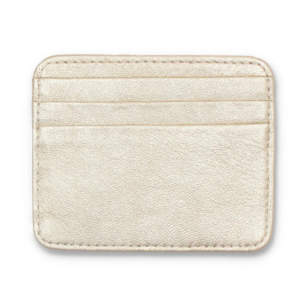 Metallic Golden Razor Wallet & Cardholder