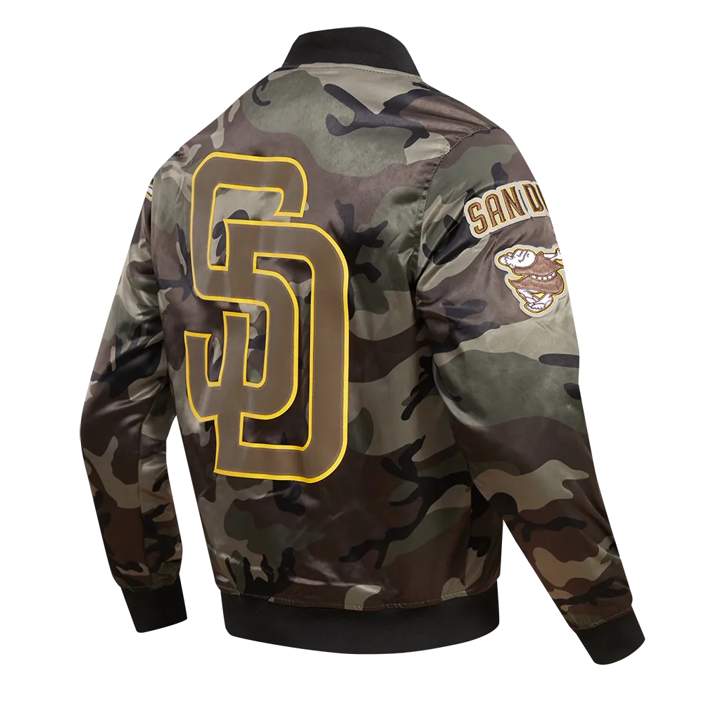 MLB SAN DIEGO PADRES CAMO AOP MEN'S SATIN JACKET (CAMO)