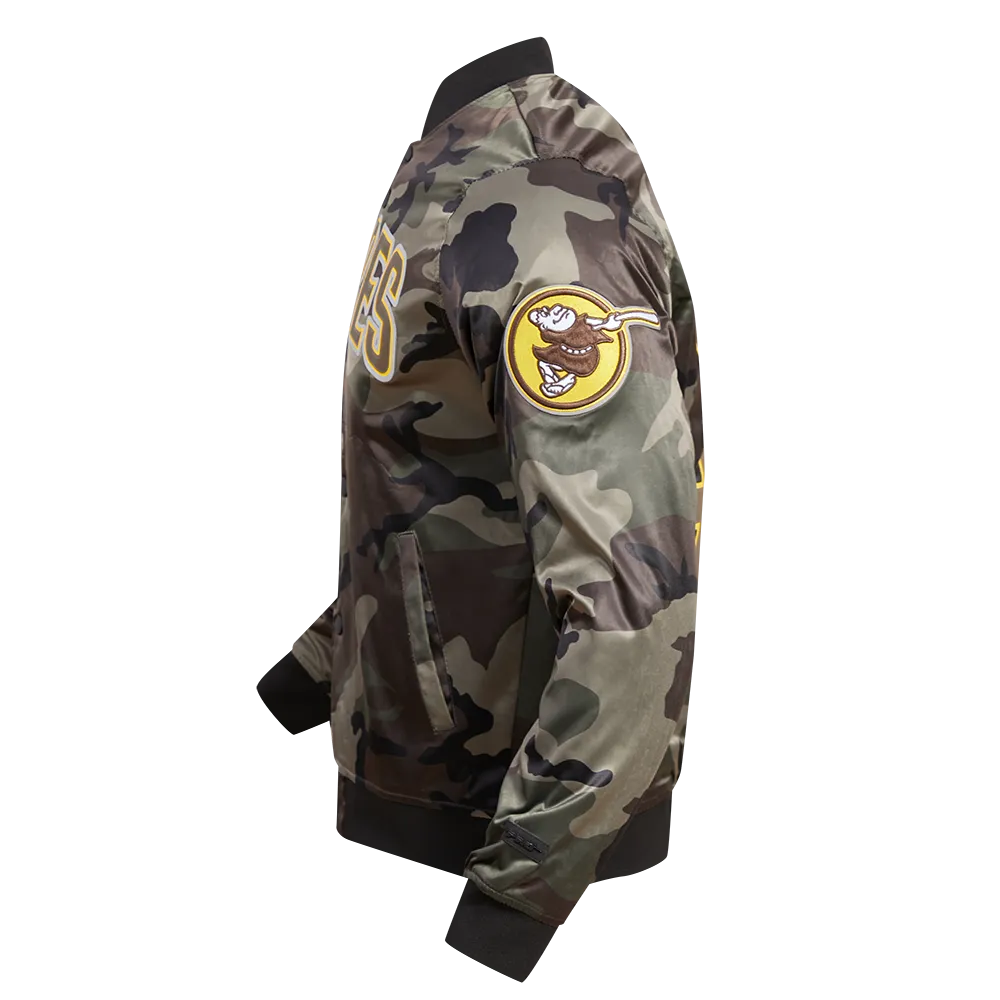MLB SAN DIEGO PADRES CAMO AOP MEN'S SATIN JACKET (CAMO)