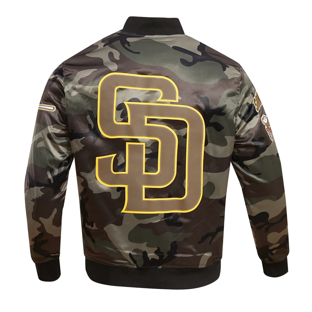 MLB SAN DIEGO PADRES CAMO AOP MEN'S SATIN JACKET (CAMO)